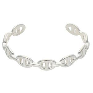 Hermes Chaine D'ancre MM Enchainee Chaine D'ancre MM Enchaine Silver Bangle